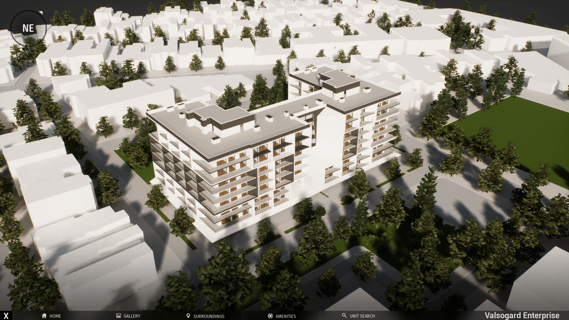 Surroundings visualization with nearby amenities